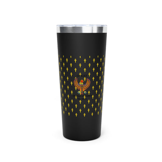 Copper Vacuum Insulated Tumbler, 22oz - Great Empire of Kemet Branded | Bold Style, Superior Functionality, and Heritage