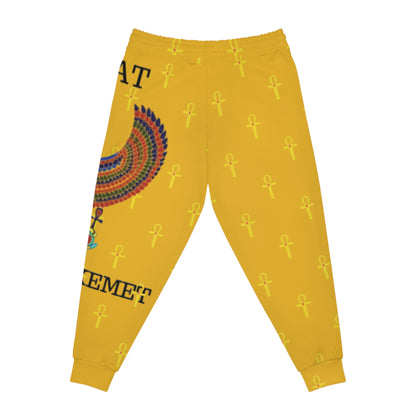 Yellow Athletic Joggers - Great Empire of Kemet Branded | Bold Style, Comfort, and Heritage