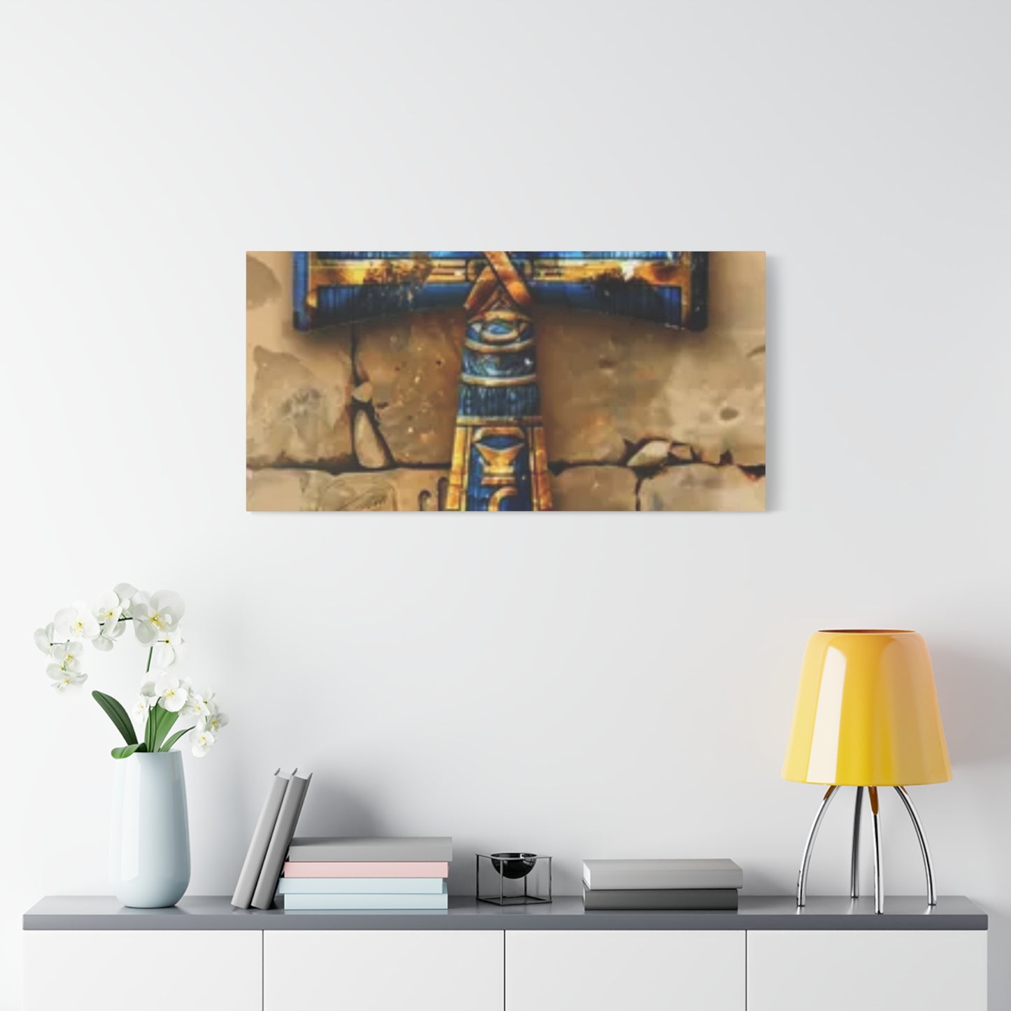 Ankh (Blue) Art Canvas | Symbol of Life and Eternity