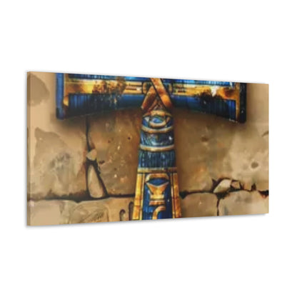 Ankh (Blue) Art Canvas | Symbol of Life and Eternity