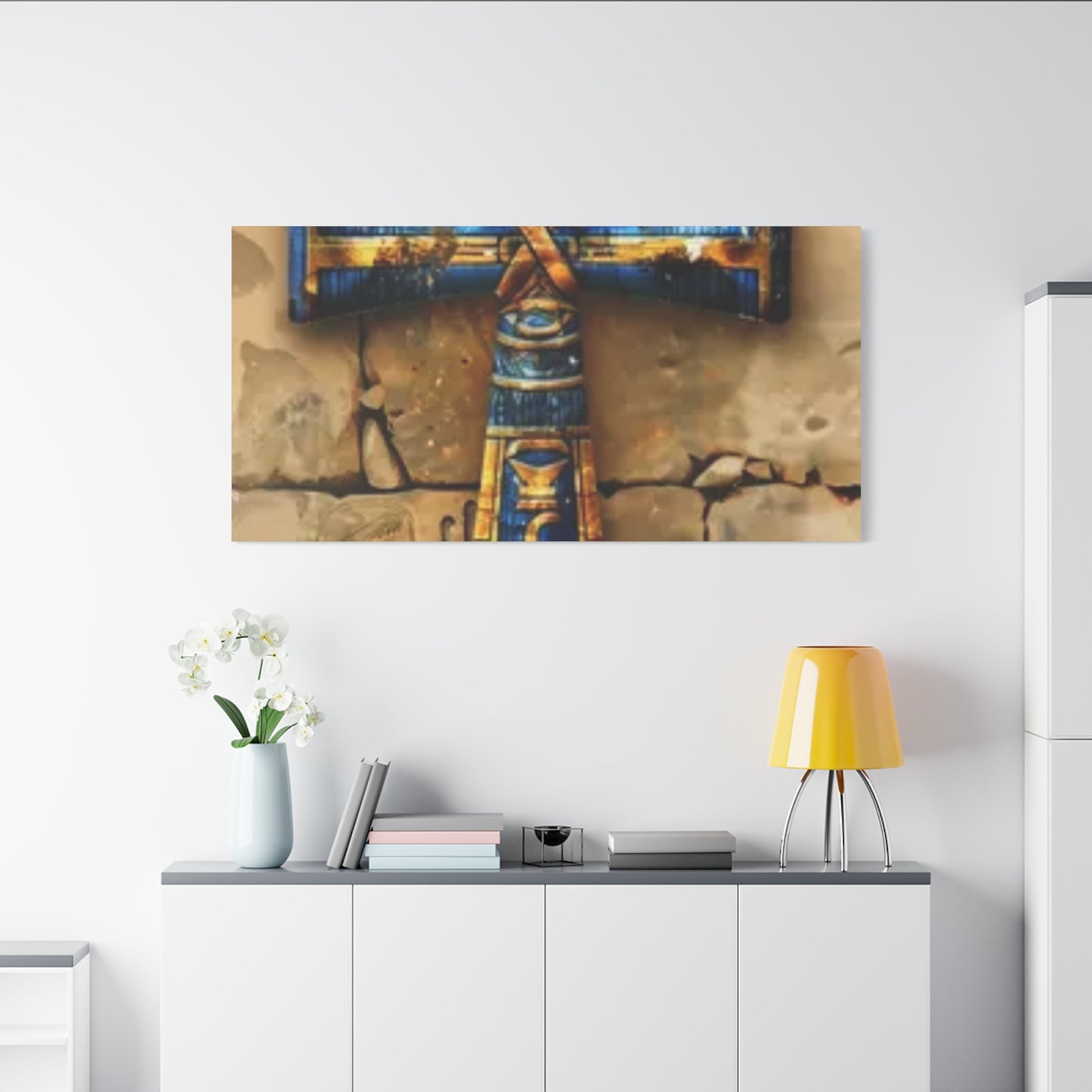 Ankh (Blue) Art Canvas | Symbol of Life and Eternity