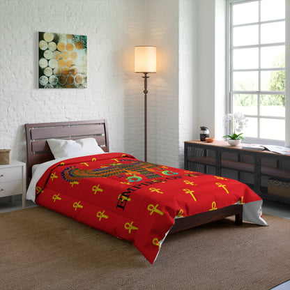 Red Comforter - Great Empire of Kemet Branded | Bold Style, Comfort, and Heritage