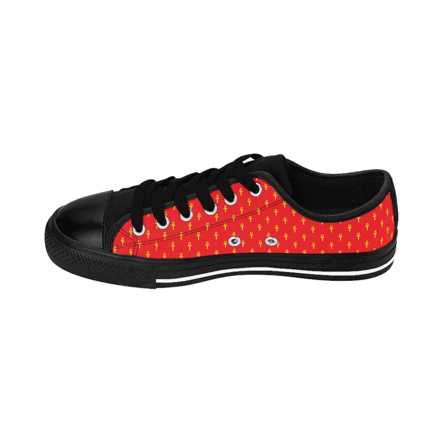 Red Men's Sneakers - Great Empire of Kemet Branded | Bold Style, Comfort, and Heritage