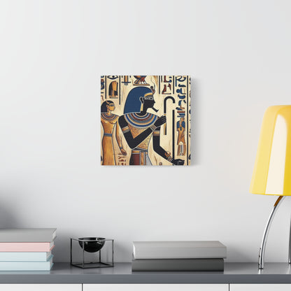 Kemet Art Bleu & Red Canvas | Vibrant Colors, Timeless Heritage