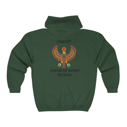 Unisex Heavy Blend™ Full Zip Hooded Sweatshirt - Great Empire of Kemet Branded | Bold Style, Comfort, and Heritage