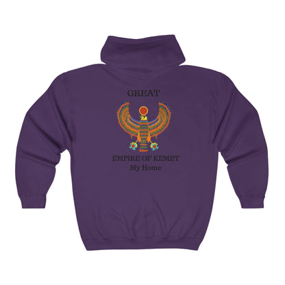 Unisex Heavy Blend™ Full Zip Hooded Sweatshirt - Great Empire of Kemet Branded | Bold Style, Comfort, and Heritage