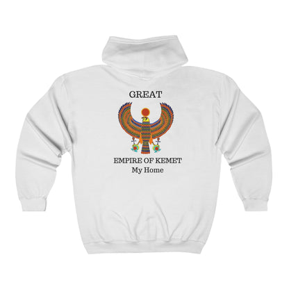 Unisex Heavy Blend™ Full Zip Hooded Sweatshirt - Great Empire of Kemet Branded | Bold Style, Comfort, and Heritage