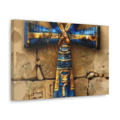 Ankh (Blue) Art Canvas | Symbol of Life and Eternity