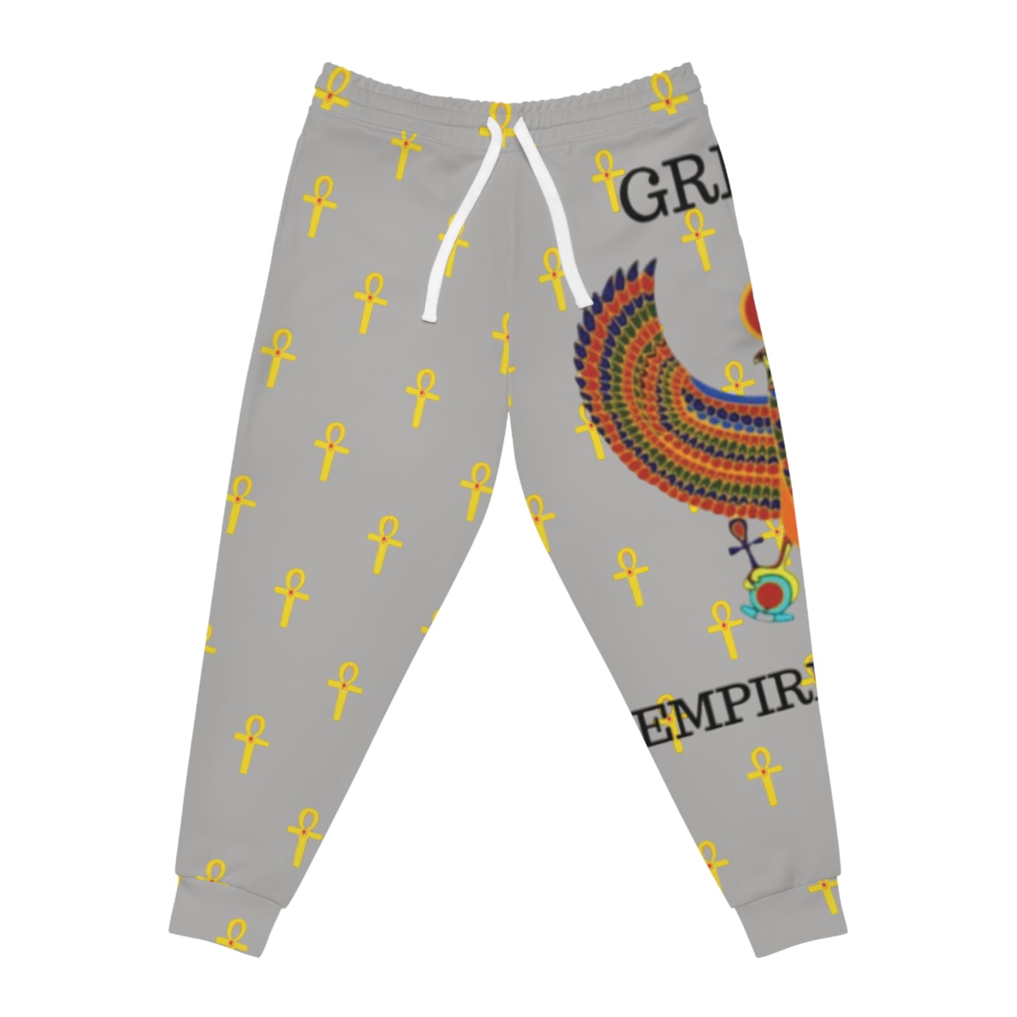 Grey Athletic Joggers - Great Empire of Kemet Branded | Bold Style, Comfort, and Heritage