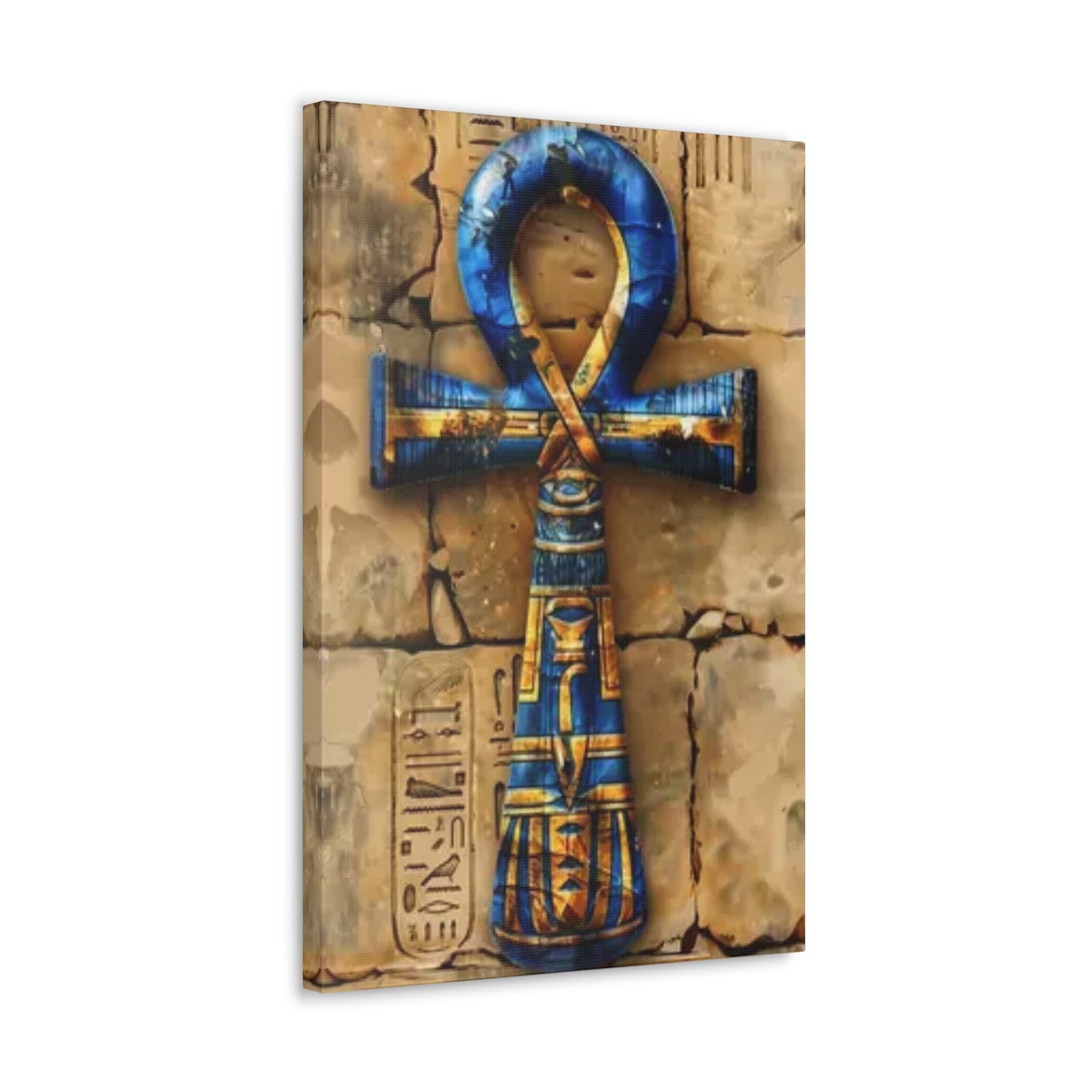 Ankh (Blue) Art Canvas | Symbol of Life and Eternity