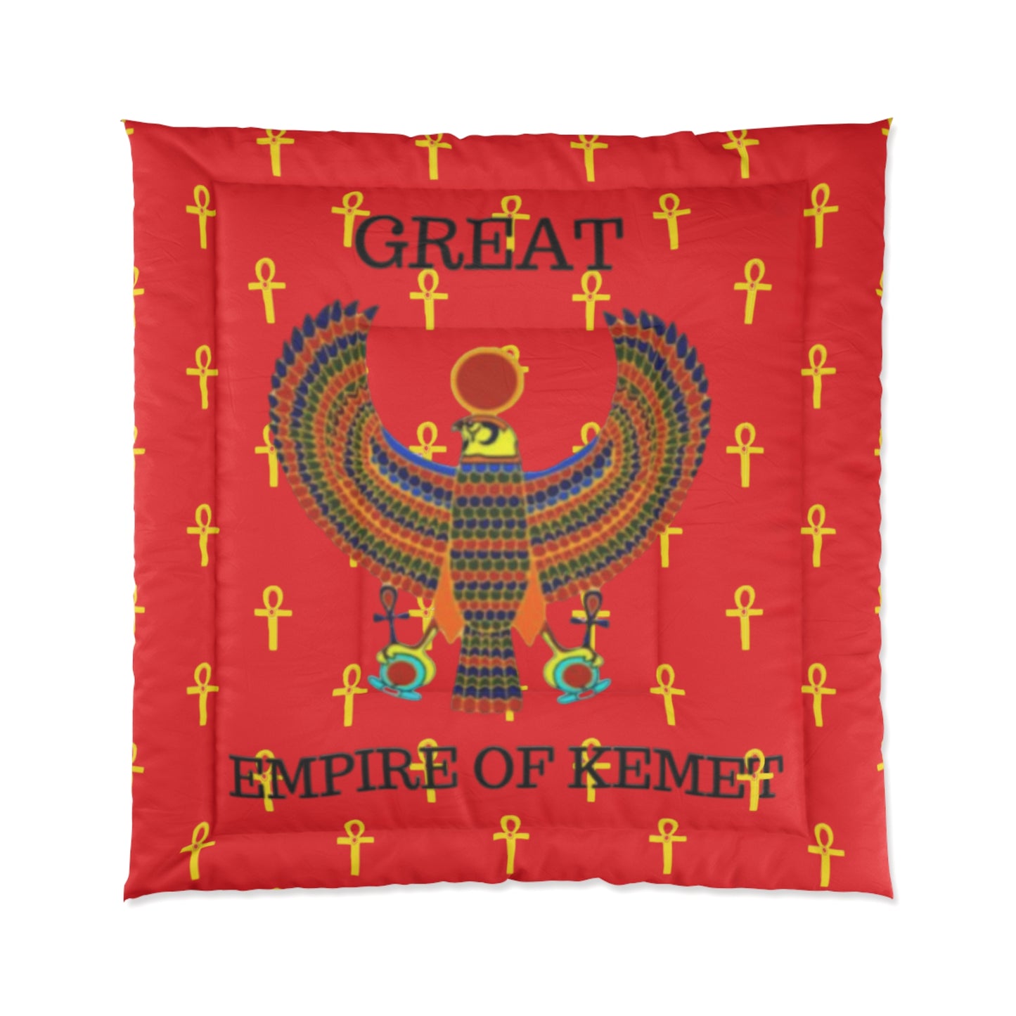 Red Comforter - Great Empire of Kemet Branded | Bold Style, Comfort, and Heritage