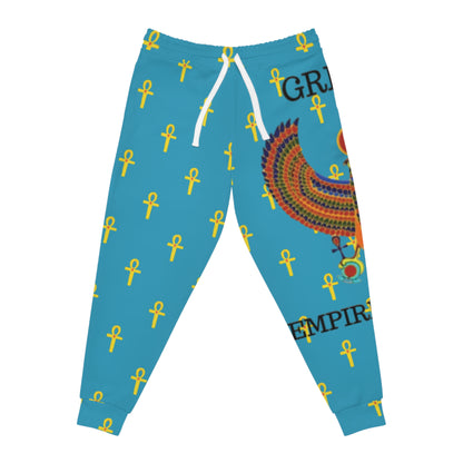 Turquoise Athletic Joggers - Great Empire of Kemet Branded | Style, Performance, and Heritage