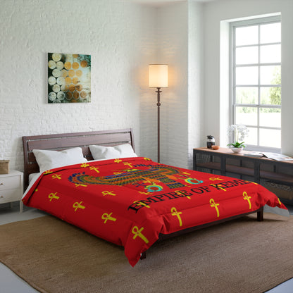 Red Comforter - Great Empire of Kemet Branded | Bold Style, Comfort, and Heritage