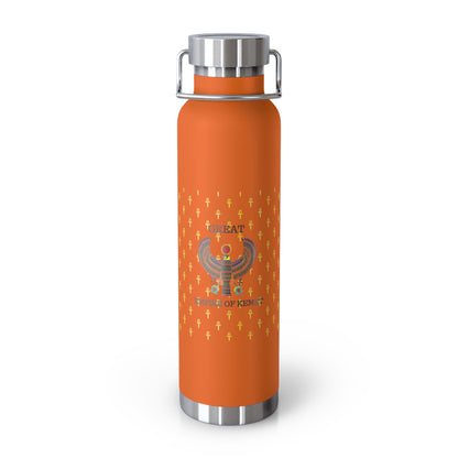 Copper water Bottle, 22oz  - Great Empire of Kemet Branded | Bold Style, Comfort, and Heritage