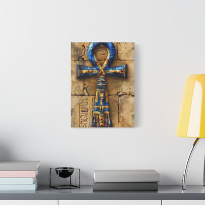 Ankh (Blue) Art Canvas | Symbol of Life and Eternity