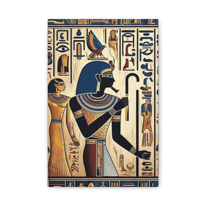 Kemet Art Bleu & Red Canvas | Vibrant Colors, Timeless Heritage