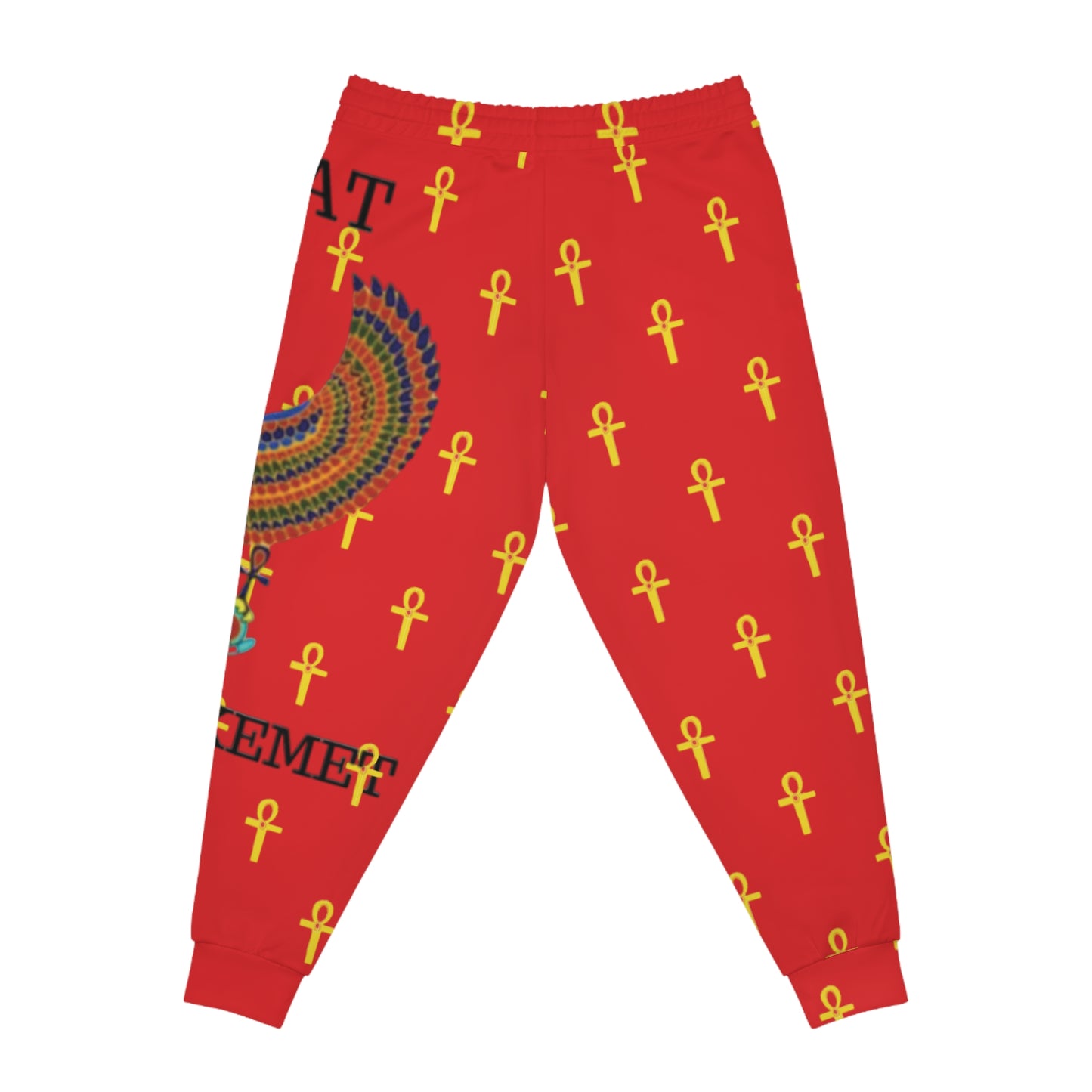 Red Athletic Joggers - Great Empire of Kemet Branded | Bold Style, Comfort, and Heritage