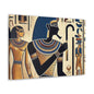 Kemet Art Bleu & Red Canvas | Vibrant Colors, Timeless Heritage