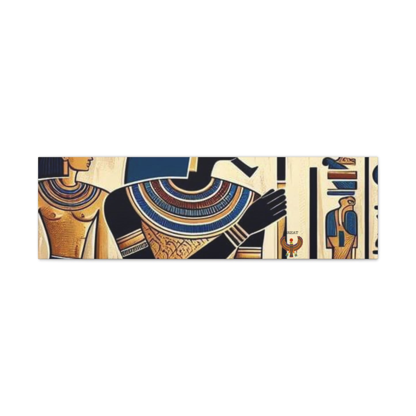 Kemet Art Bleu & Red Canvas | Vibrant Colors, Timeless Heritage