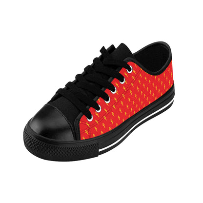 Red Men's Sneakers - Great Empire of Kemet Branded | Bold Style, Comfort, and Heritage