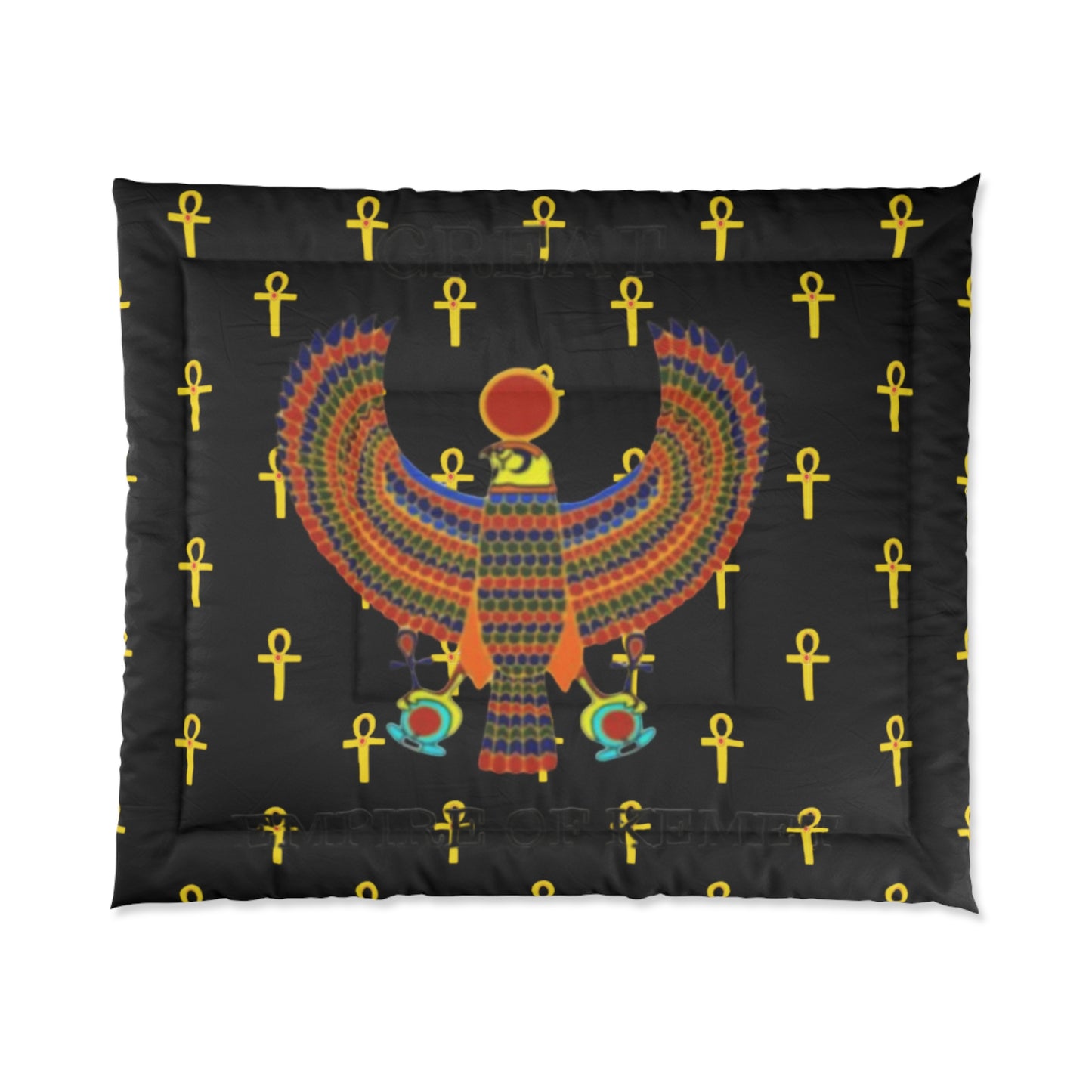 Black Comforter - Great Empire of Kemet Branded | Bold Style, Comfort, and Heritage