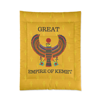 Yellow Comforter Great Empire of Kemet branded