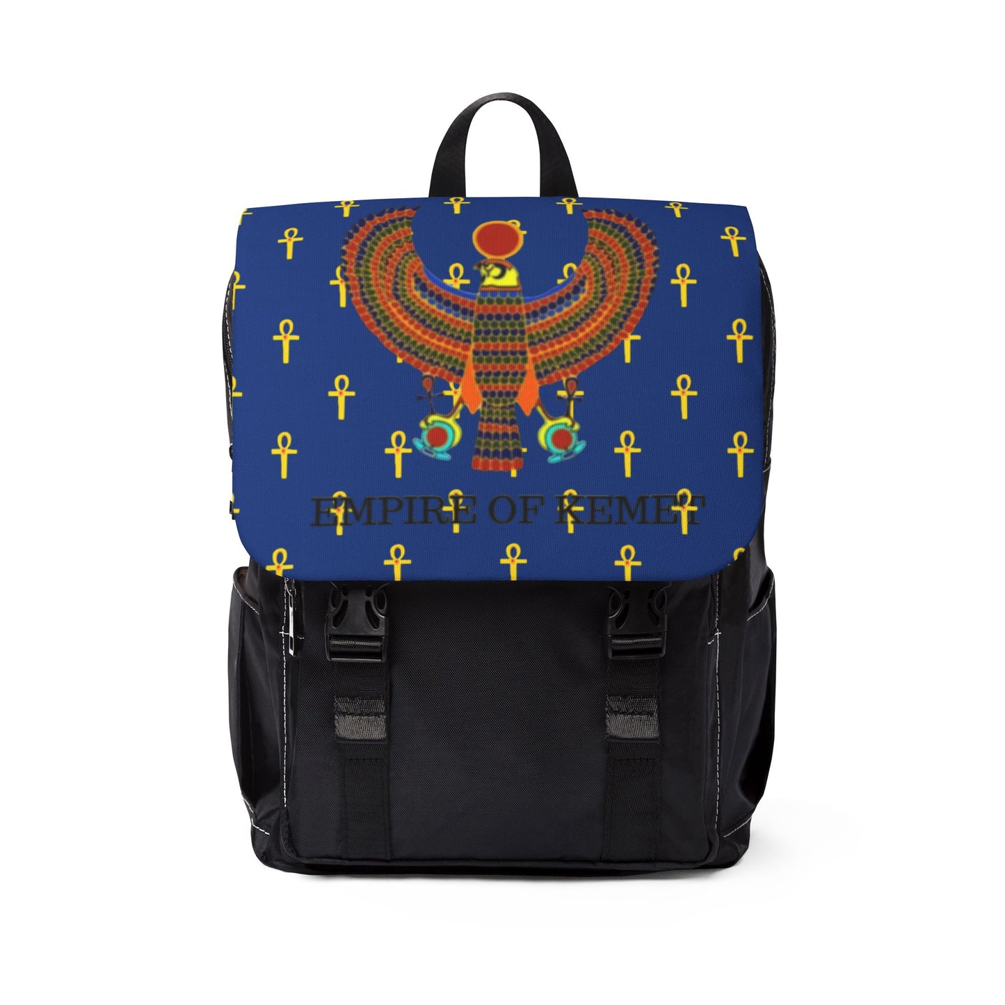 Bleu Shoulder Backpack - Great Empire of Kemet Branded | Bold Style, Comfort, and Heritage