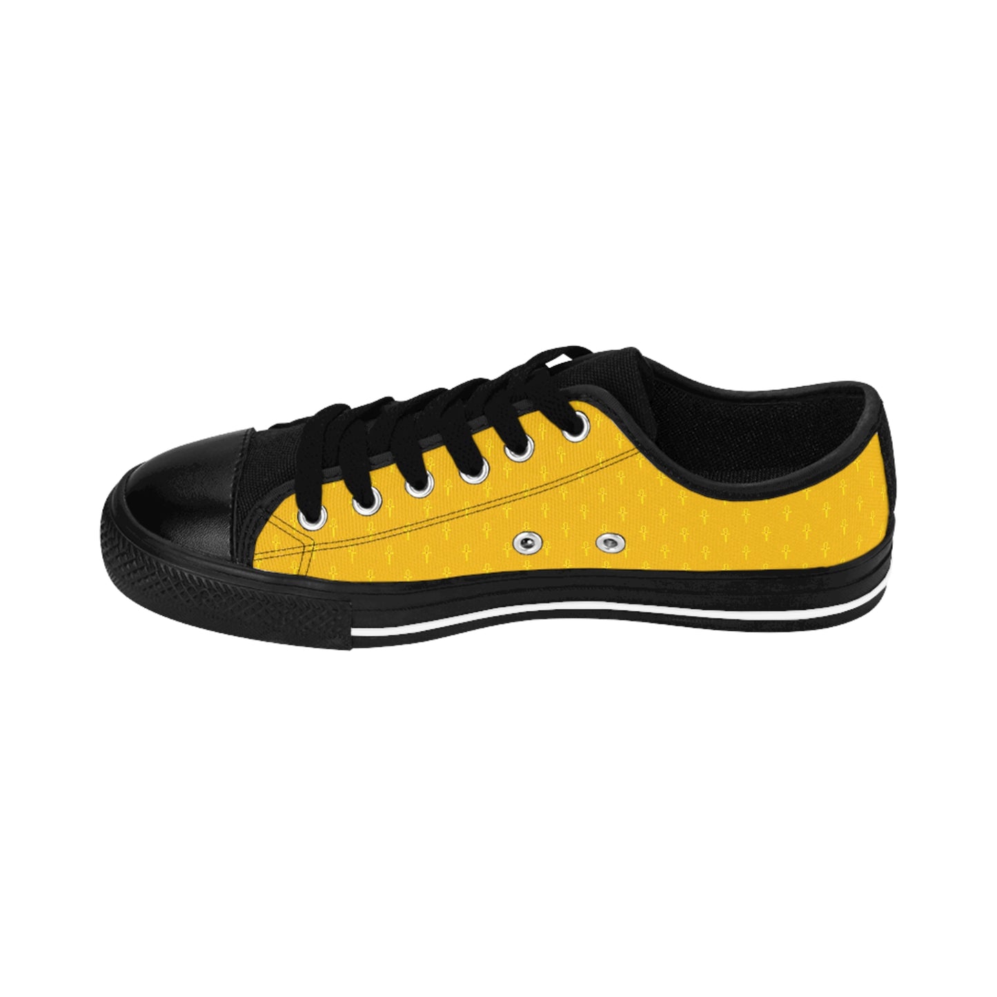 Yellow Men's Sneakers- Great Empire of Kemet Branded | Bold Style, Comfort, and Heritage