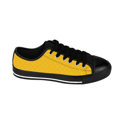 Yellow Men's Sneakers- Great Empire of Kemet Branded | Bold Style, Comfort, and Heritage