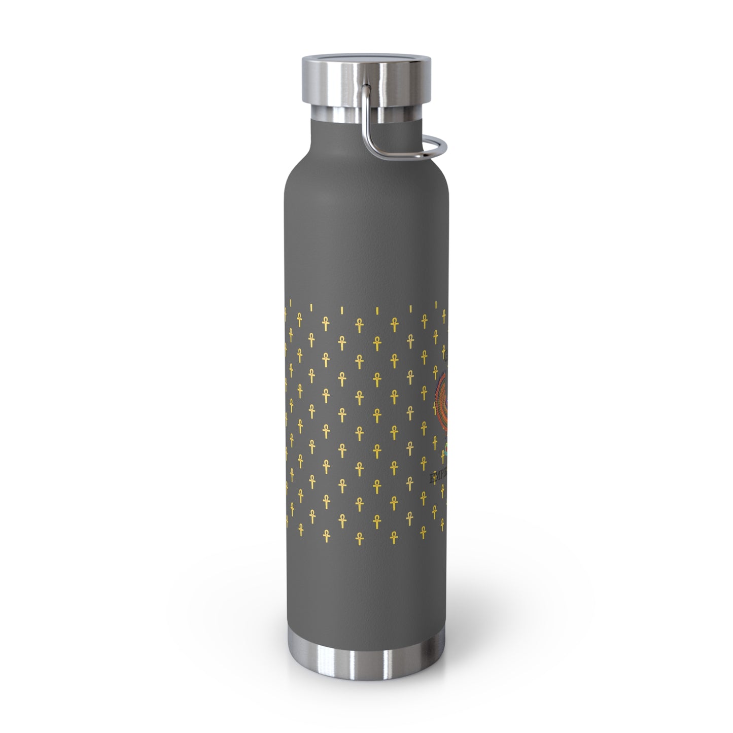 Copper water Bottle, 22oz  - Great Empire of Kemet Branded | Bold Style, Comfort, and Heritage