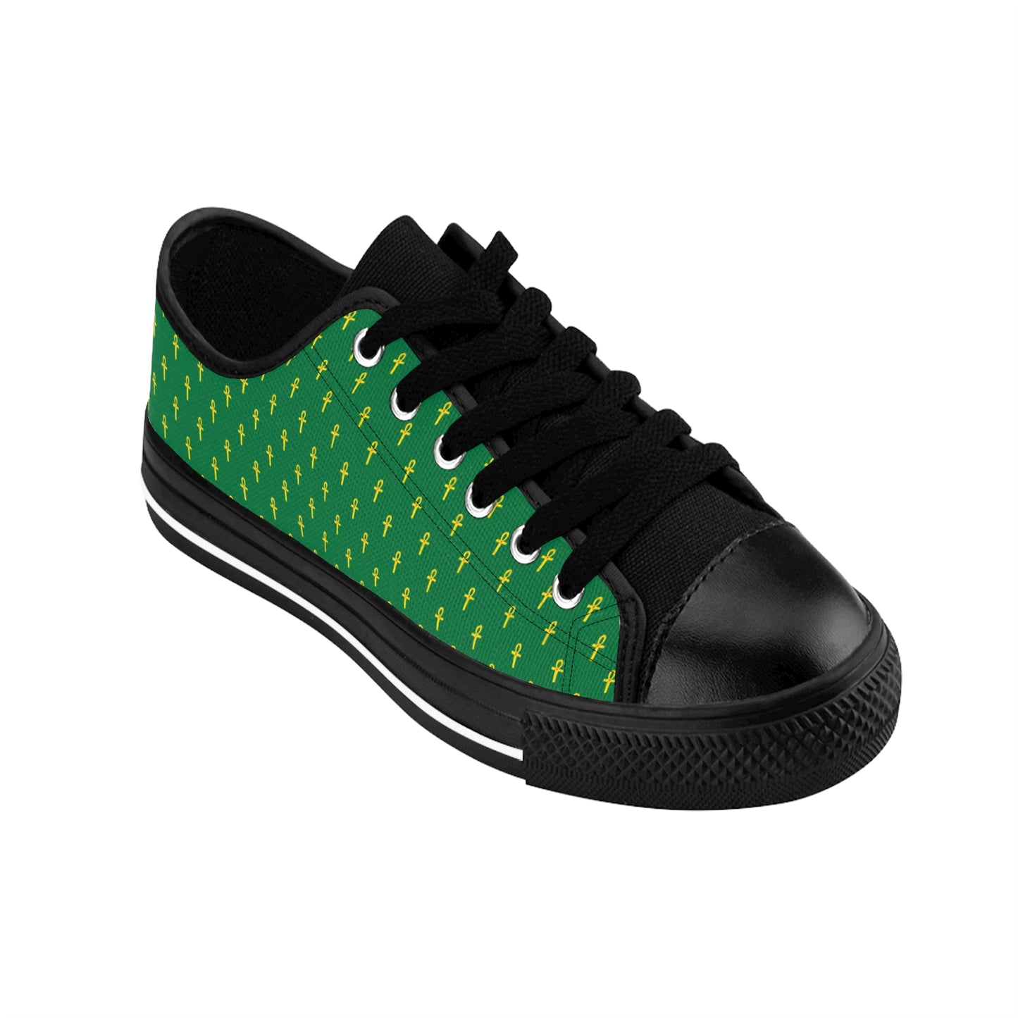 Green Men's Sneakers - Great Empire of Kemet Branded | Bold Style, Comfort, and Heritage