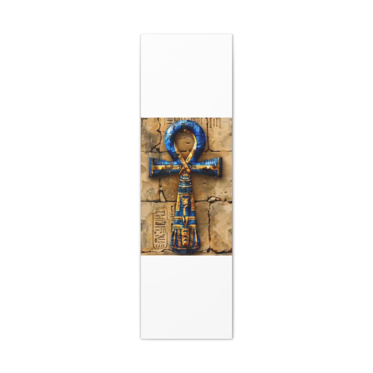 Ankh (Blue) Art Canvas | Symbol of Life and Eternity