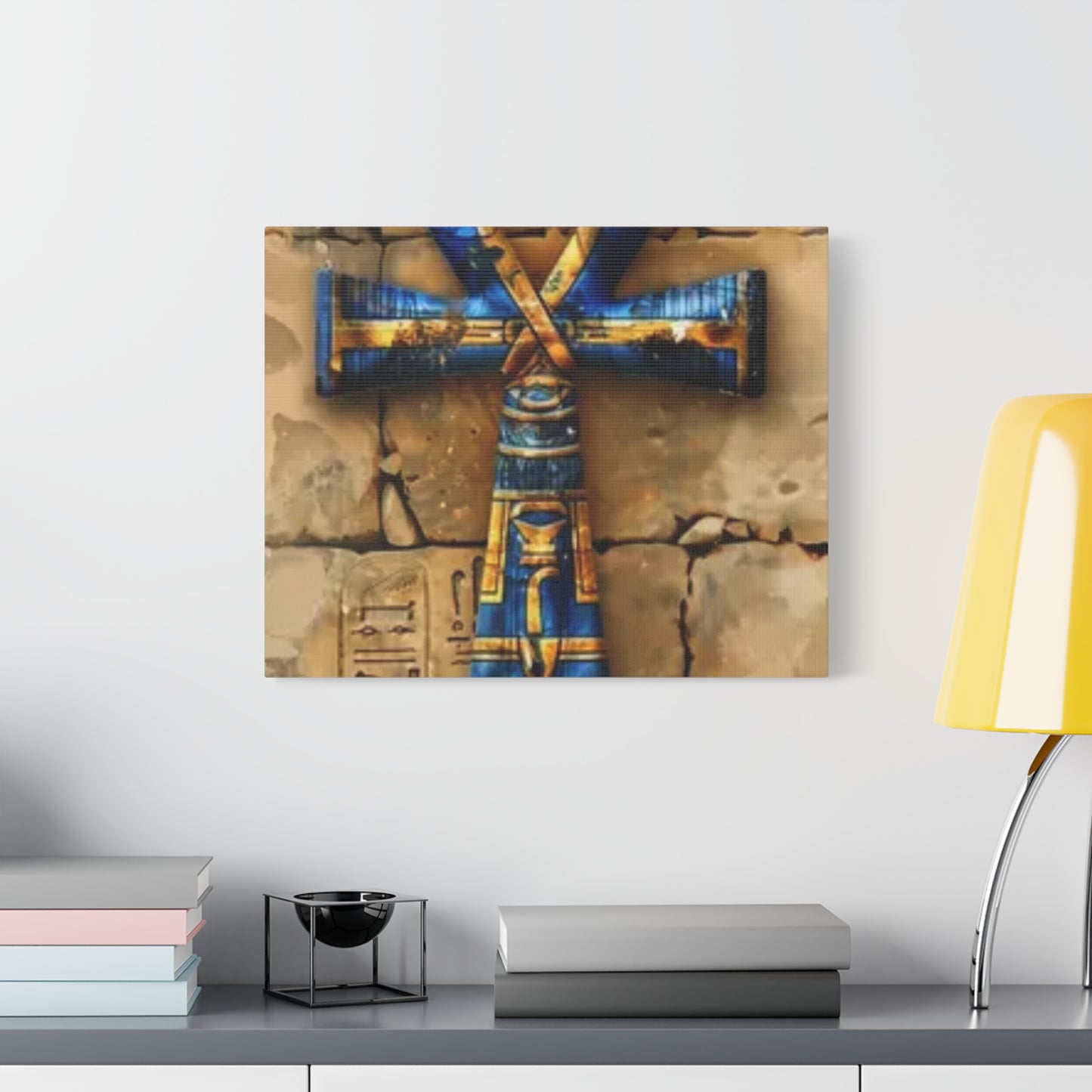 Ankh (Blue) Art Canvas | Symbol of Life and Eternity