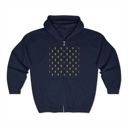 Sweat-shirt à capuche zippé unisexe Heavy Blend™ – Marque Great Empire of Kemet | Style audacieux, confort et héritage