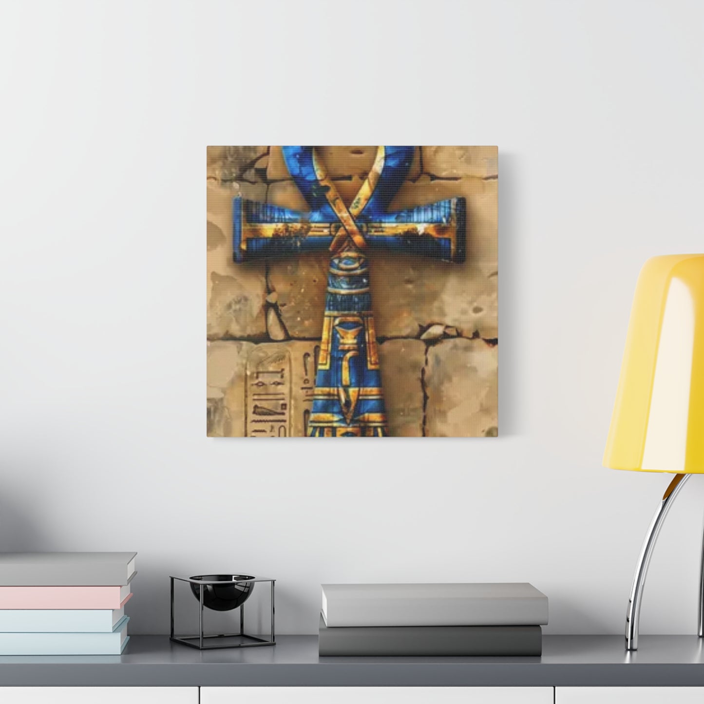 Ankh (Blue) Art Canvas | Symbol of Life and Eternity