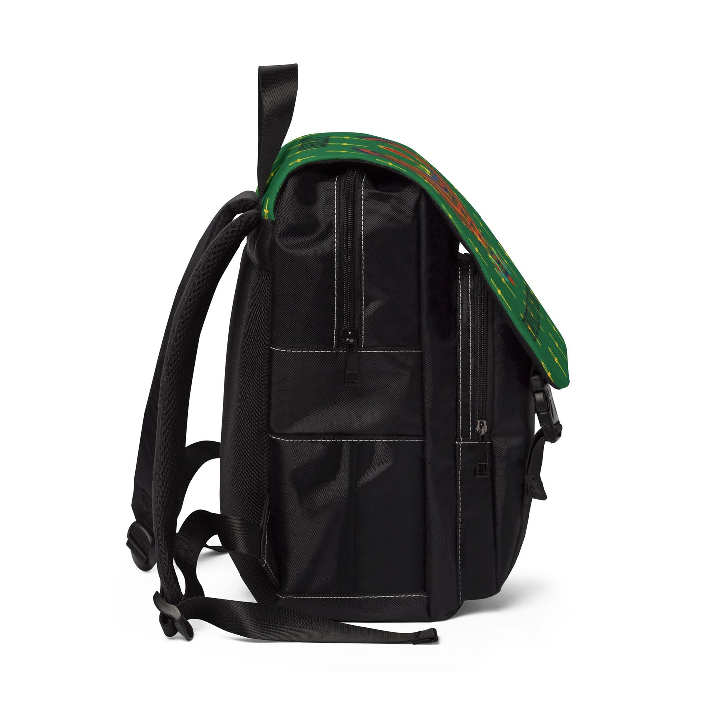 Green Shoulder Backpack - Great Empire of Kemet Branded | Bold Style, Comfort, and Heritage