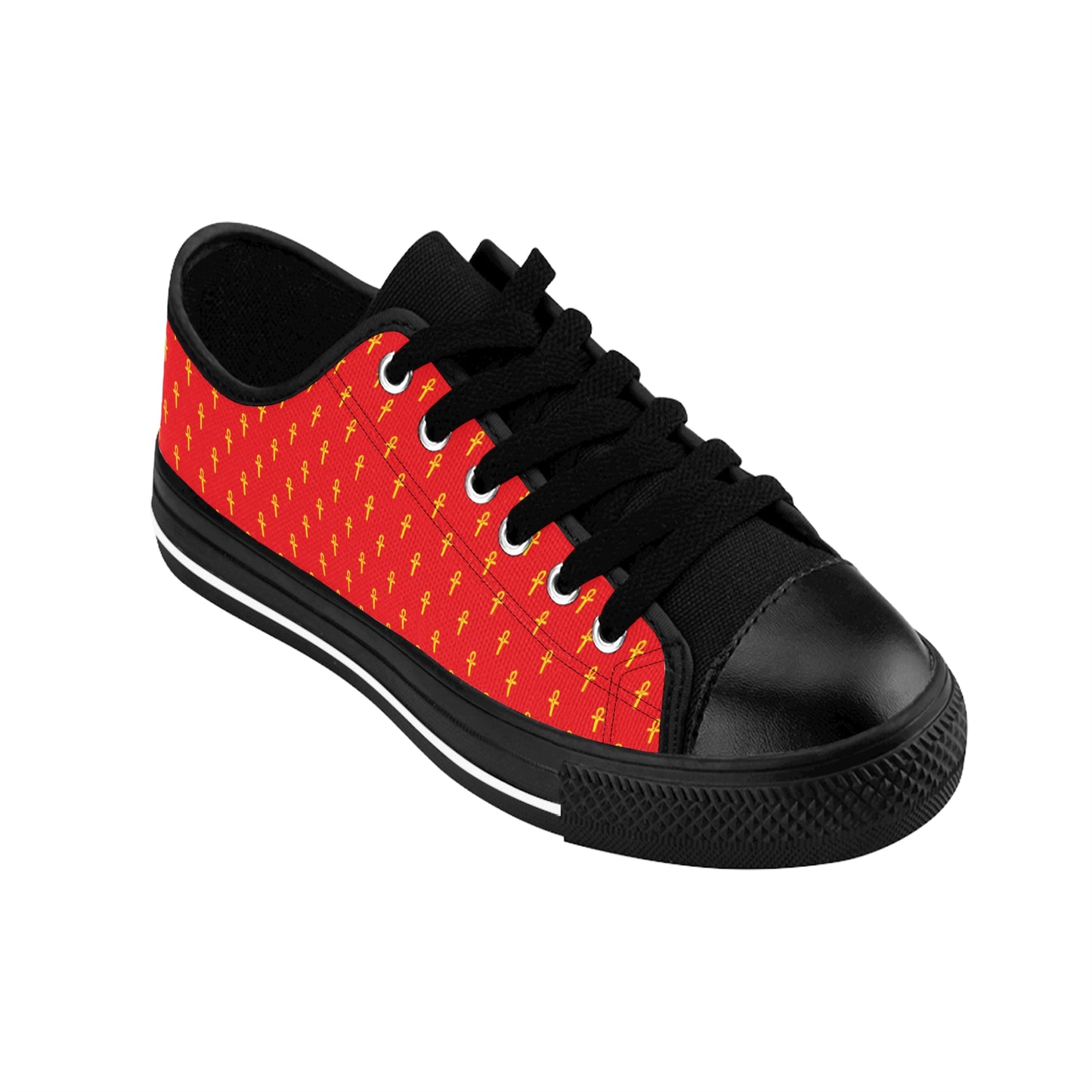 Red Men's Sneakers - Great Empire of Kemet Branded | Bold Style, Comfort, and Heritage