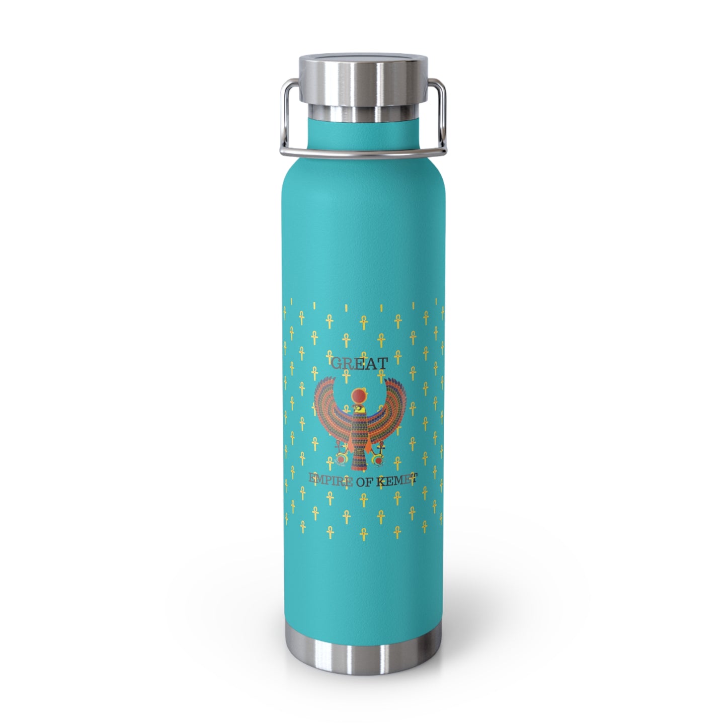 Copper water Bottle, 22oz  - Great Empire of Kemet Branded | Bold Style, Comfort, and Heritage