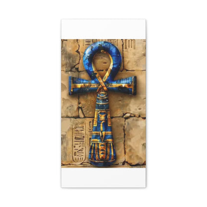 Ankh (Blue) Art Canvas | Symbol of Life and Eternity