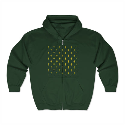 Sweat-shirt à capuche zippé unisexe Heavy Blend™ – Marque Great Empire of Kemet | Style audacieux, confort et héritage