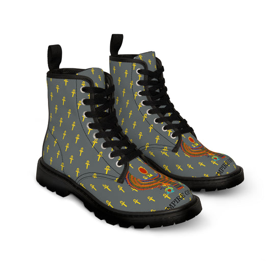 Women's Canvas Boots - Great Empire of Kemet Branded | Bold Style, Comfort, and Heritage