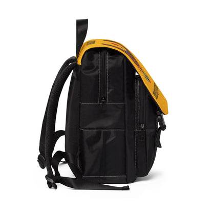 Yellow Shoulder Backpack - Great Empire of Kemet Branded | Bold Style, Comfort, and Heritage