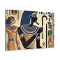 Kemet Art Bleu & Red Canvas | Vibrant Colors, Timeless Heritage