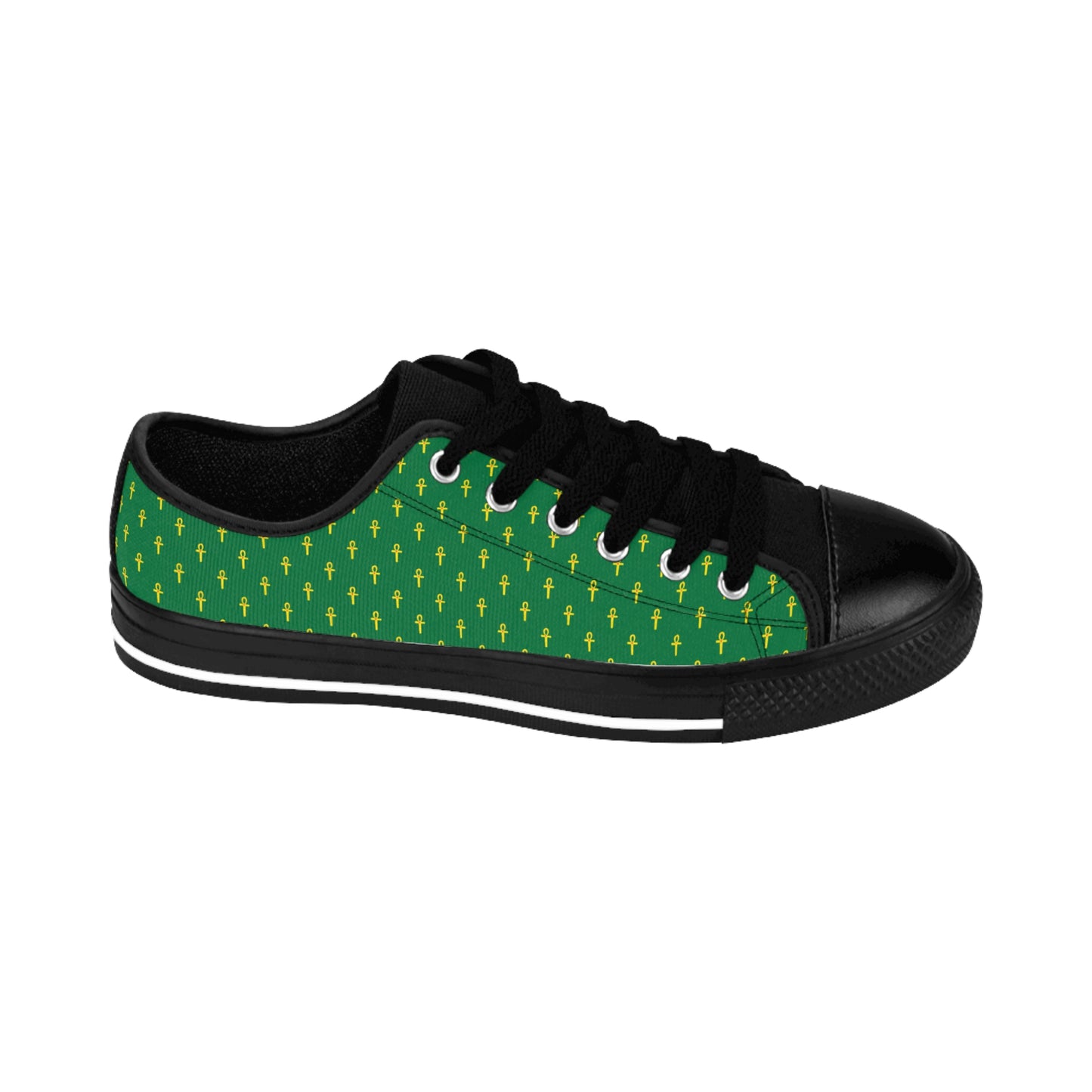 Green Men's Sneakers - Great Empire of Kemet Branded | Bold Style, Comfort, and Heritage