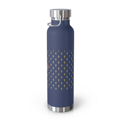 Copper water Bottle, 22oz  - Great Empire of Kemet Branded | Bold Style, Comfort, and Heritage