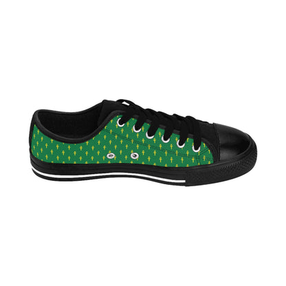 Green Men's Sneakers - Great Empire of Kemet Branded | Bold Style, Comfort, and Heritage