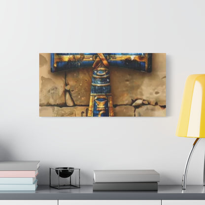 Ankh (Blue) Art Canvas | Symbol of Life and Eternity