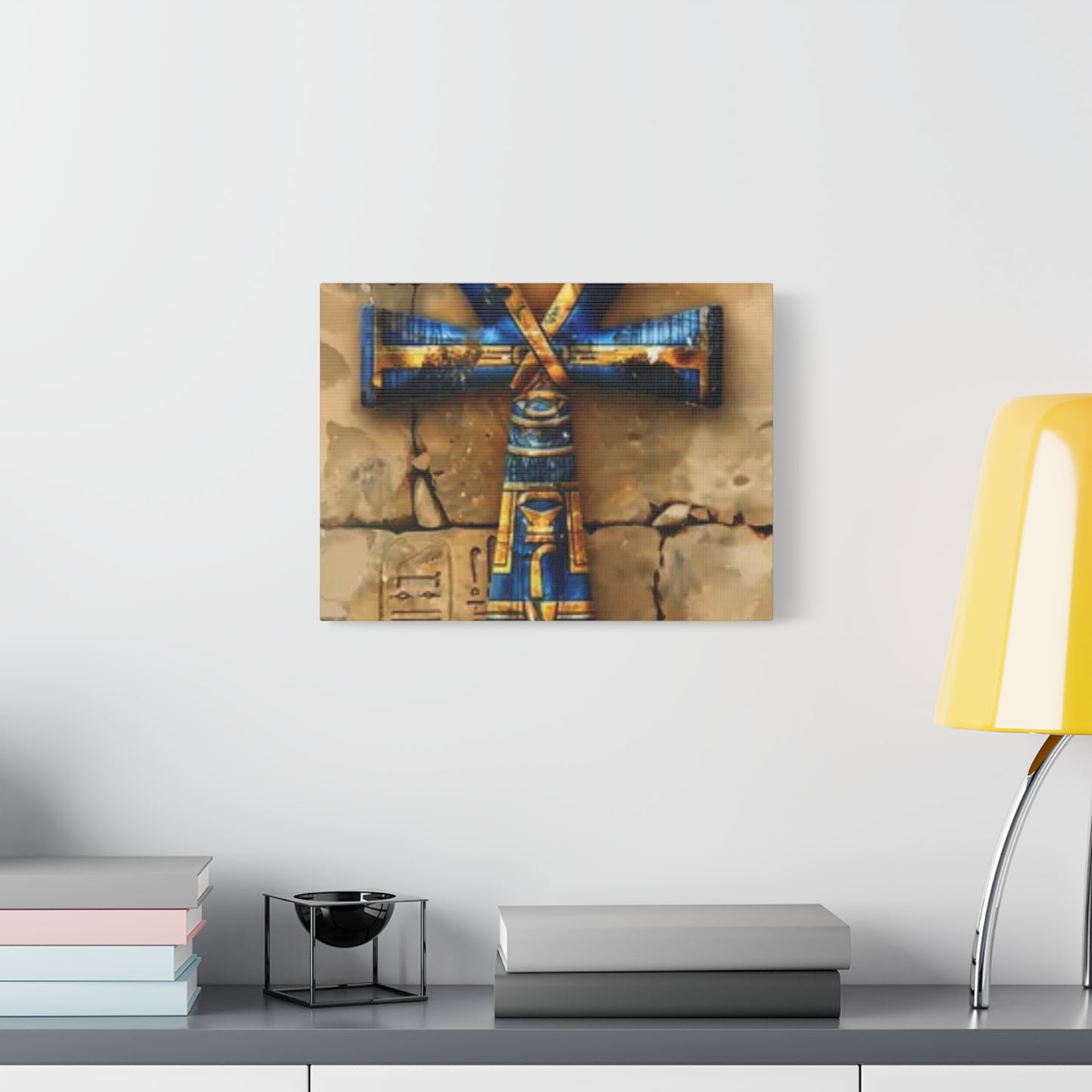 Ankh (Blue) Art Canvas | Symbol of Life and Eternity