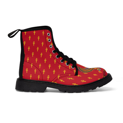 Women's Canvas Boots - Great Empire of Kemet Branded | Bold Style, Comfort, and Heritage