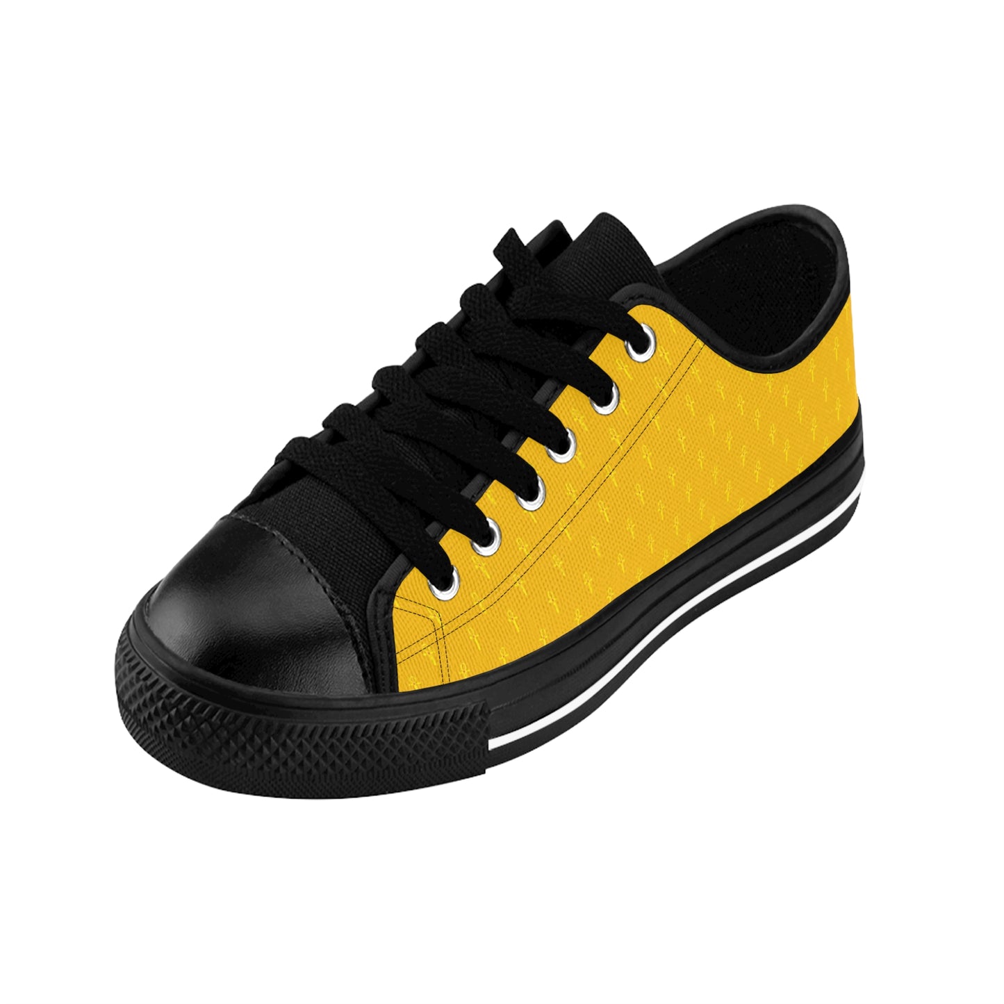 Yellow Men's Sneakers- Great Empire of Kemet Branded | Bold Style, Comfort, and Heritage